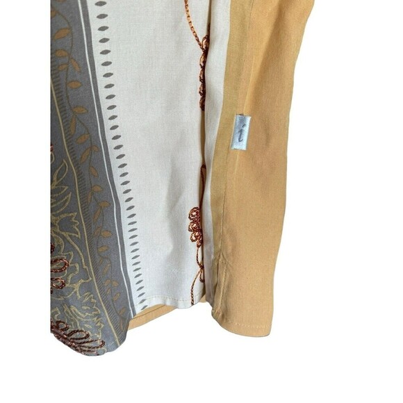 D-icon Men's Short Sleeve Shirt Size Medium Silk Viscose Embroidered Buttons - Picture 2 of 11